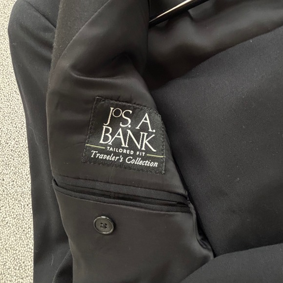 Jos A Bank Tuxedo Traveler Suit Wool Black Shawl Collar Formal 41R - Picture 3 of 16